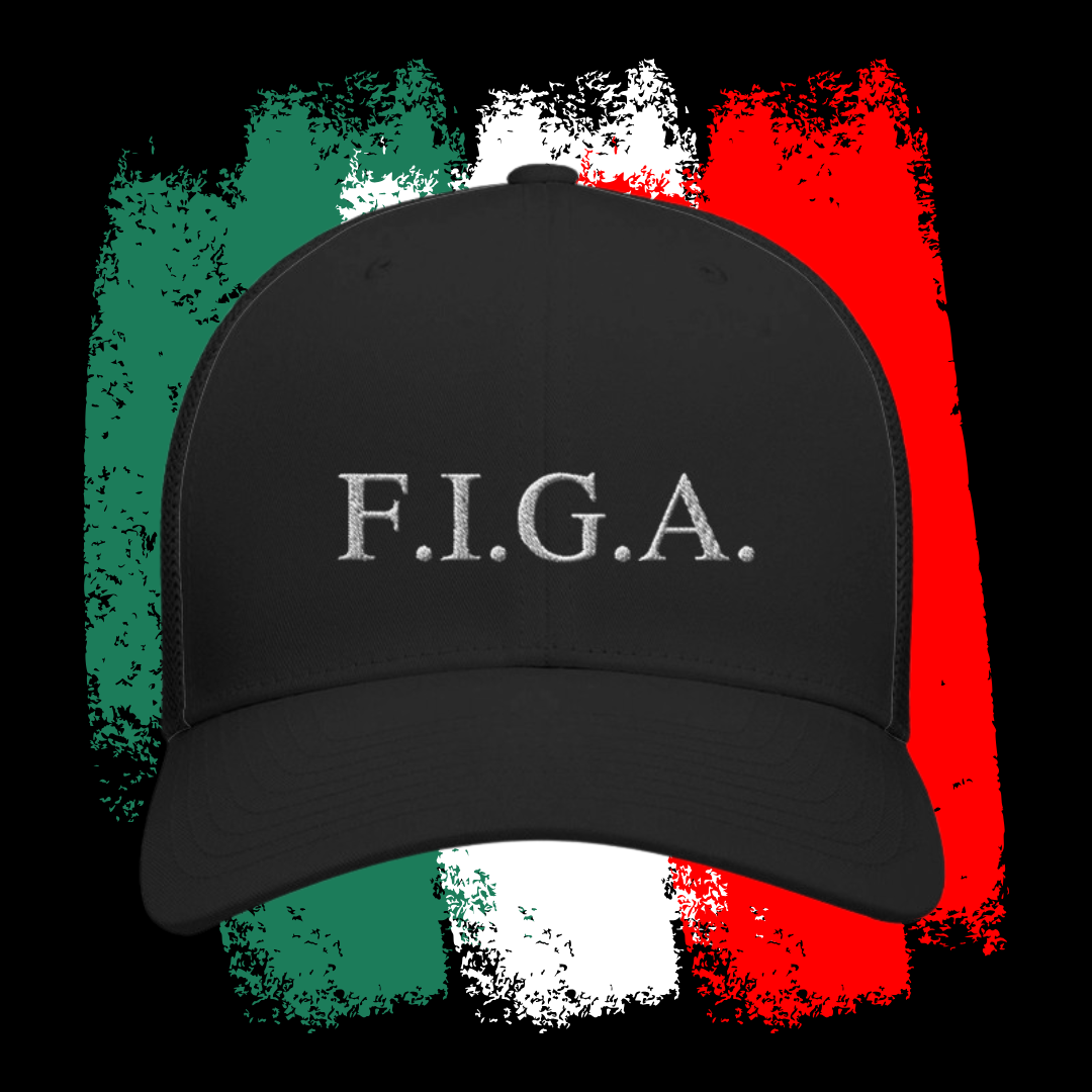 F.I.G.A. Merch Trucker Hat - Big Logo Ricamato